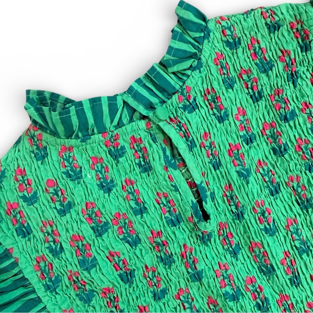 Printfresh High Priority Blouse Clover Green Flor… - image 5